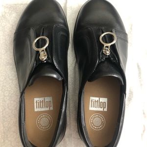 Fitflop black slip on sneakers size 7.5